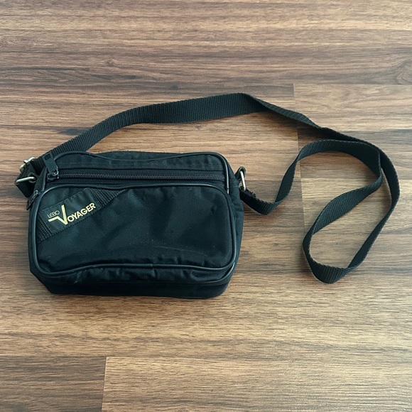 Petit Sac Appareil Photo Vintage En Vinyle Noir, Vegan, Bonne Occasion
